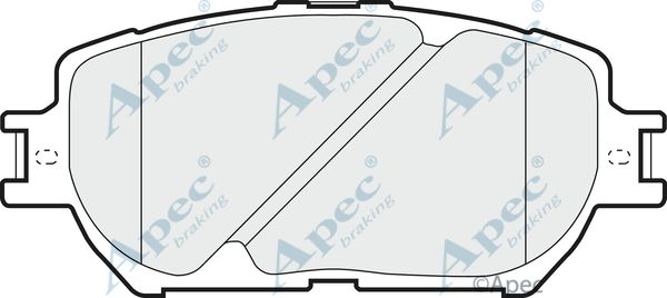 APEC BRAKING Комплект тормозных колодок, дисковый тормоз PAD1290
